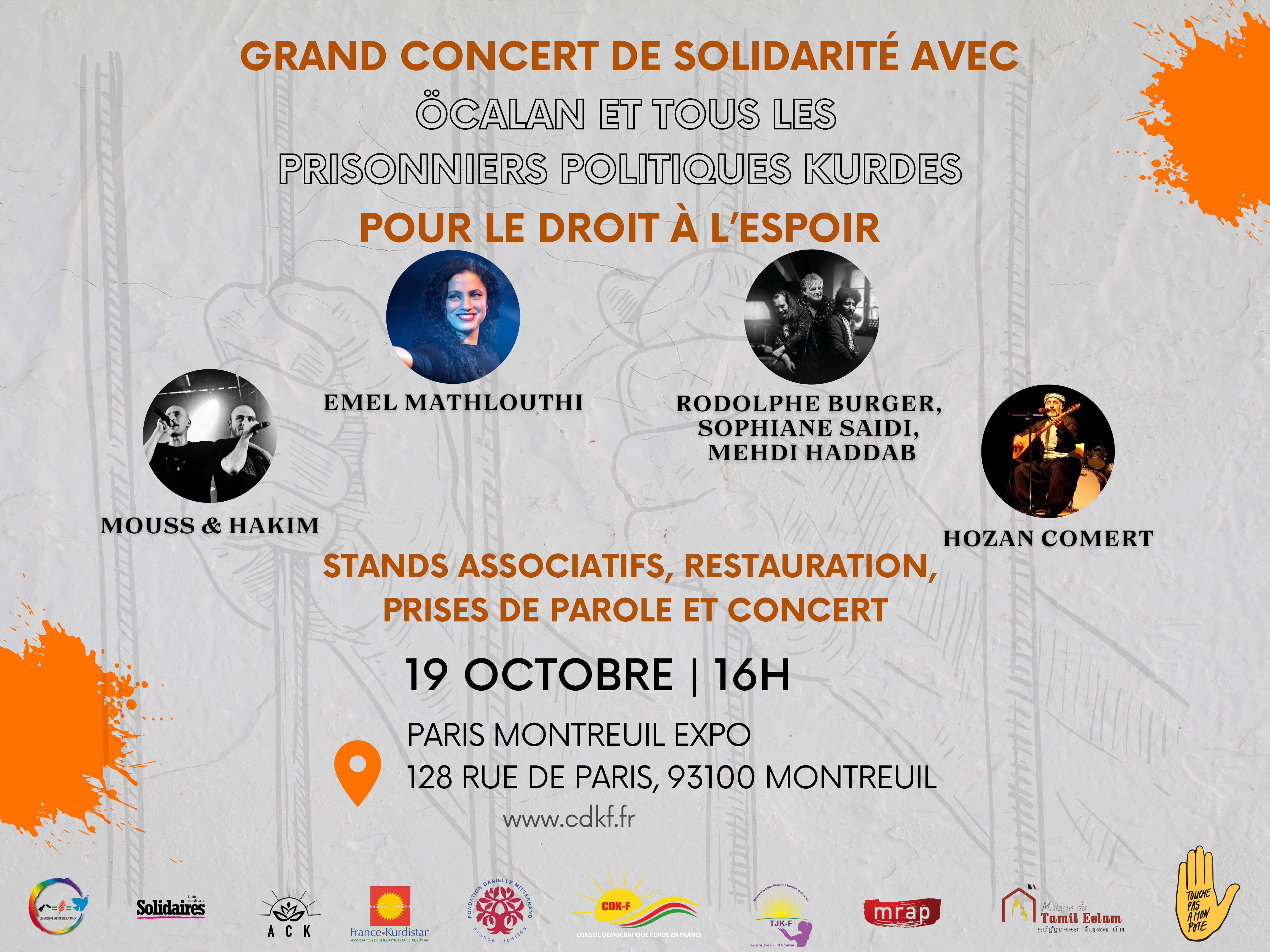 Concert de solidarité avec Öcalan et tous les prisonniers politiques kurdes - CDK-F