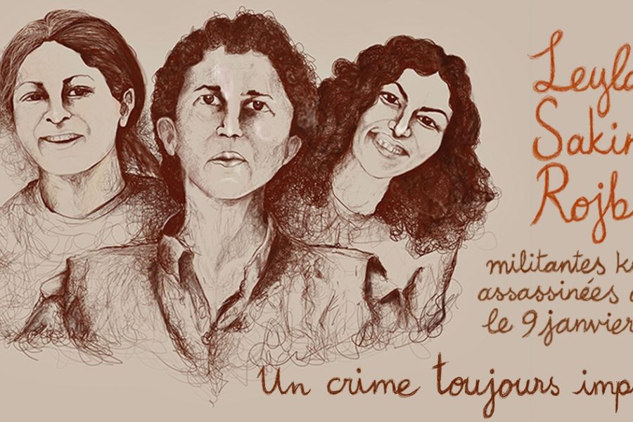 Appel à manifester pour réclamer justice pour Sakine, Fidan et Leyla, militantes kurdes assassinées à Paris le 9 janvier 2013